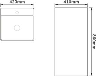 Раковина напольная SantiLine SL-4005MС 42см серый матовый